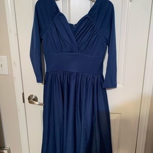 Vixen by Micheline Pitt Starlett swing, medium, stormy blue, EUC